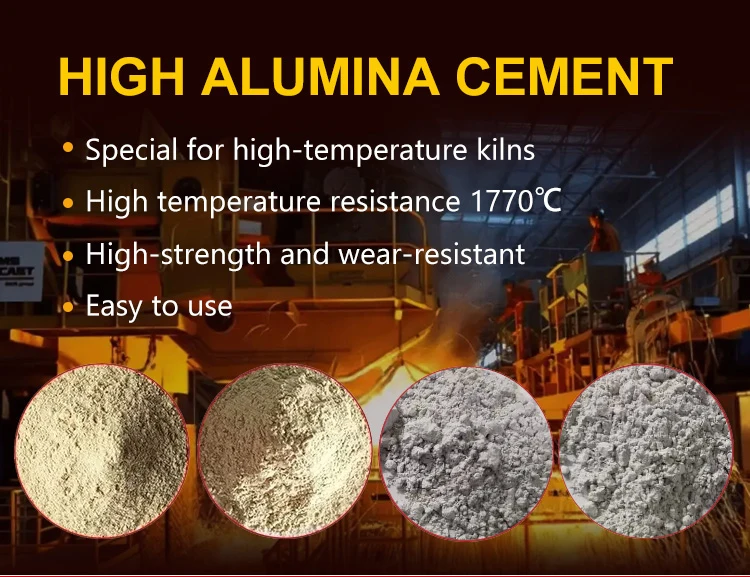 High Temperature Refractory Cement 50kg Fire Alumina Cement Price