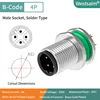 M12-B-4P male M12*1.0