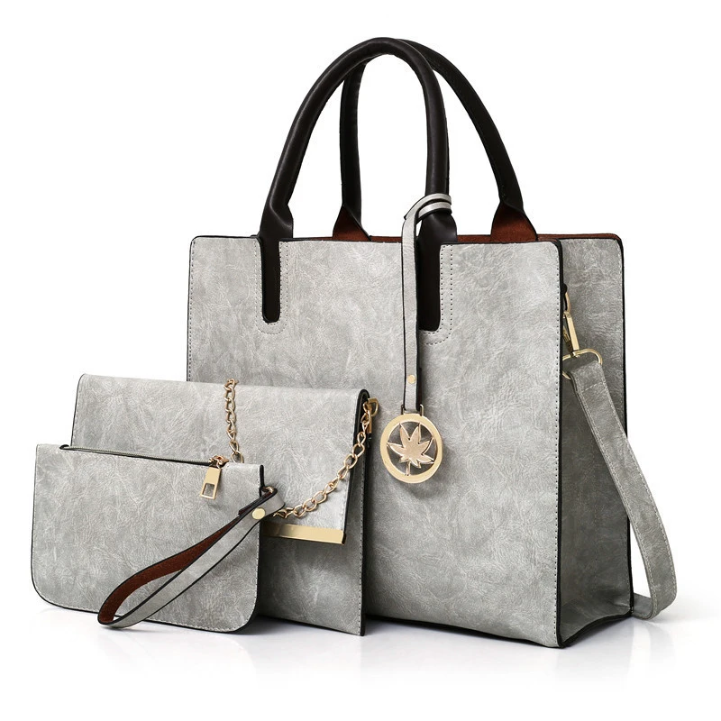 High Quality Borse 3pcs Set Vegan Leather Bag Tote Bags Purses And ...