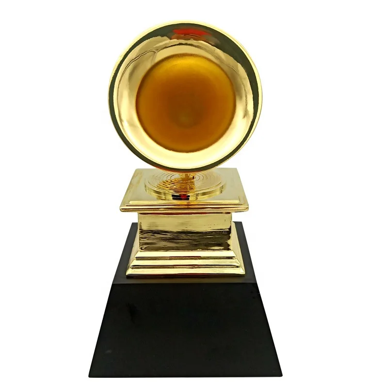 Customized 22cm Gold-Plated Music Grammy Trophy - OEM/ODM