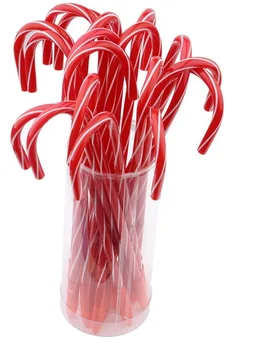 Candy Cane Logo Ballpoint Pen Sports-Themed Plastic Pen for Christmas Classroom Gifts Stationery Supplies