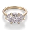 14K solid gold lab diamond ring