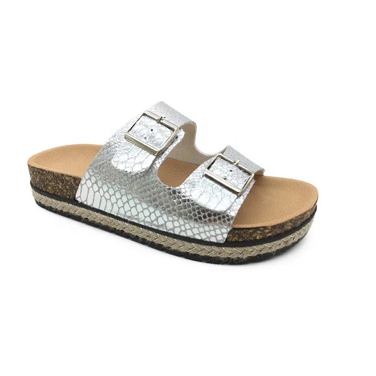 2021 Mujeres Llanura Plana Zapatillas De Suela De Corcho Con Paja Zapatos  Clásica Dos Hebillas Diapositivas Zapatillas - Buy Las Mujeres Llanura  Plana Zapatillas,Suela De Corcho Con Paja Zapatos De Niñas,Clásica Dos