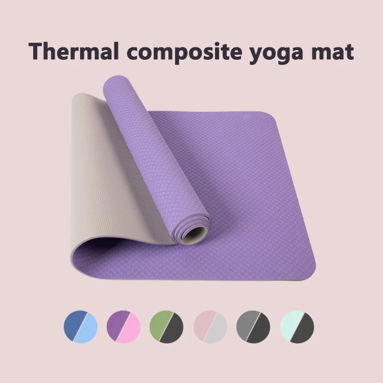 custom print high quality large eco friendly non slip Thermal composite TPE yoga mat