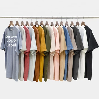 Wholesale Blank Men's Camisetas Graphic Oversized Tshirts 100% Premium Cotton DTG Print Custom Logo Label Print T Shirt