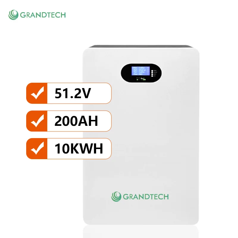 Powerwall 15კვტ/სთ 10კვტ/სთ 5კვტ/სთ BMS ლითიუმ-იონური ბატარეა Lifepo4 48ვ 200ამპ 51.2ვ 300ამპ 100ამპ მზის ენერგიის შენახვის ბატარეის კომპლექტი უკან