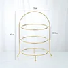 Three-tier multi-purpose shelf (gold, trays not included)