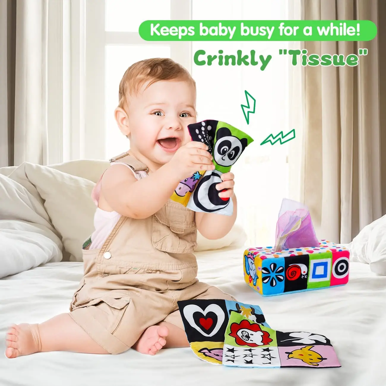 Baby Tissue Box Toys Pull Along Magic Tissue Box For Babies 6 To 12 Months Montessori Early