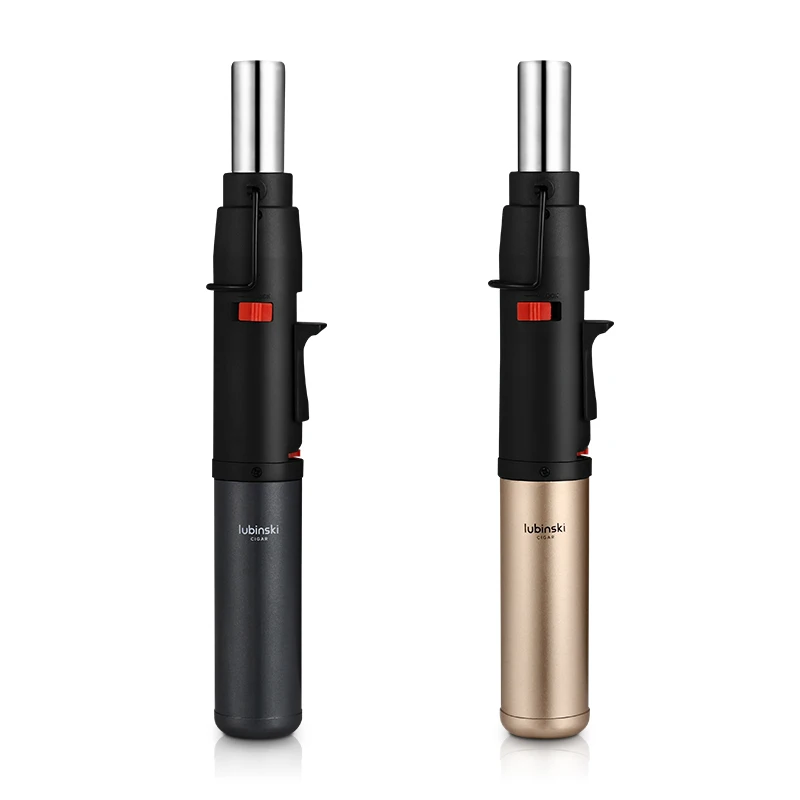 Luxury Windproof Cigar Lighter Single Direct Impact Welding Gun Outdoor  Igniter with Bracket Strong Firepower Wholesale