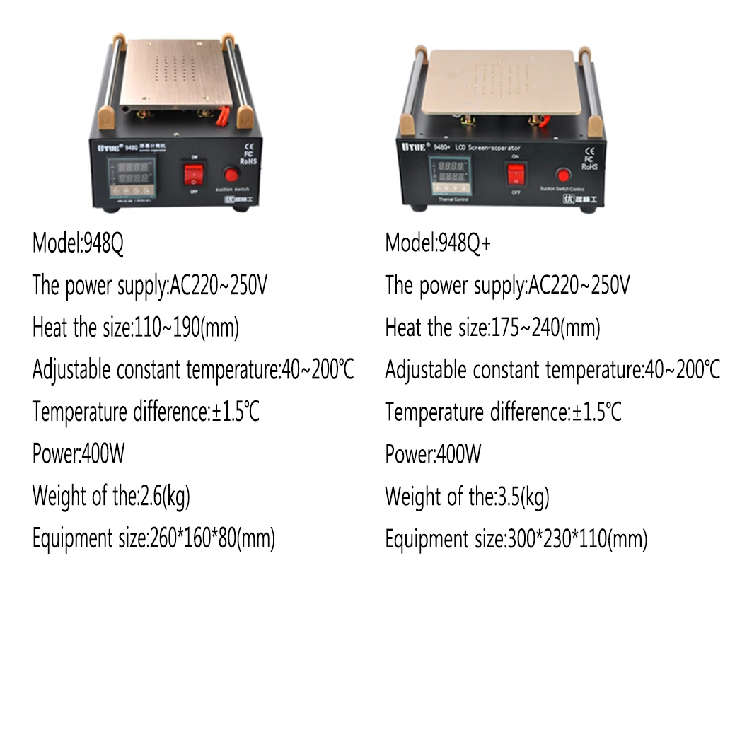 Uyue 948q Built-in Pump Vacuum Metal Body Glass Lcd Screen Separator ...