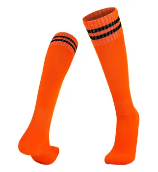 High quality athletic non slip long football socks youth knee high compression soccer socks for men fashion design breathable