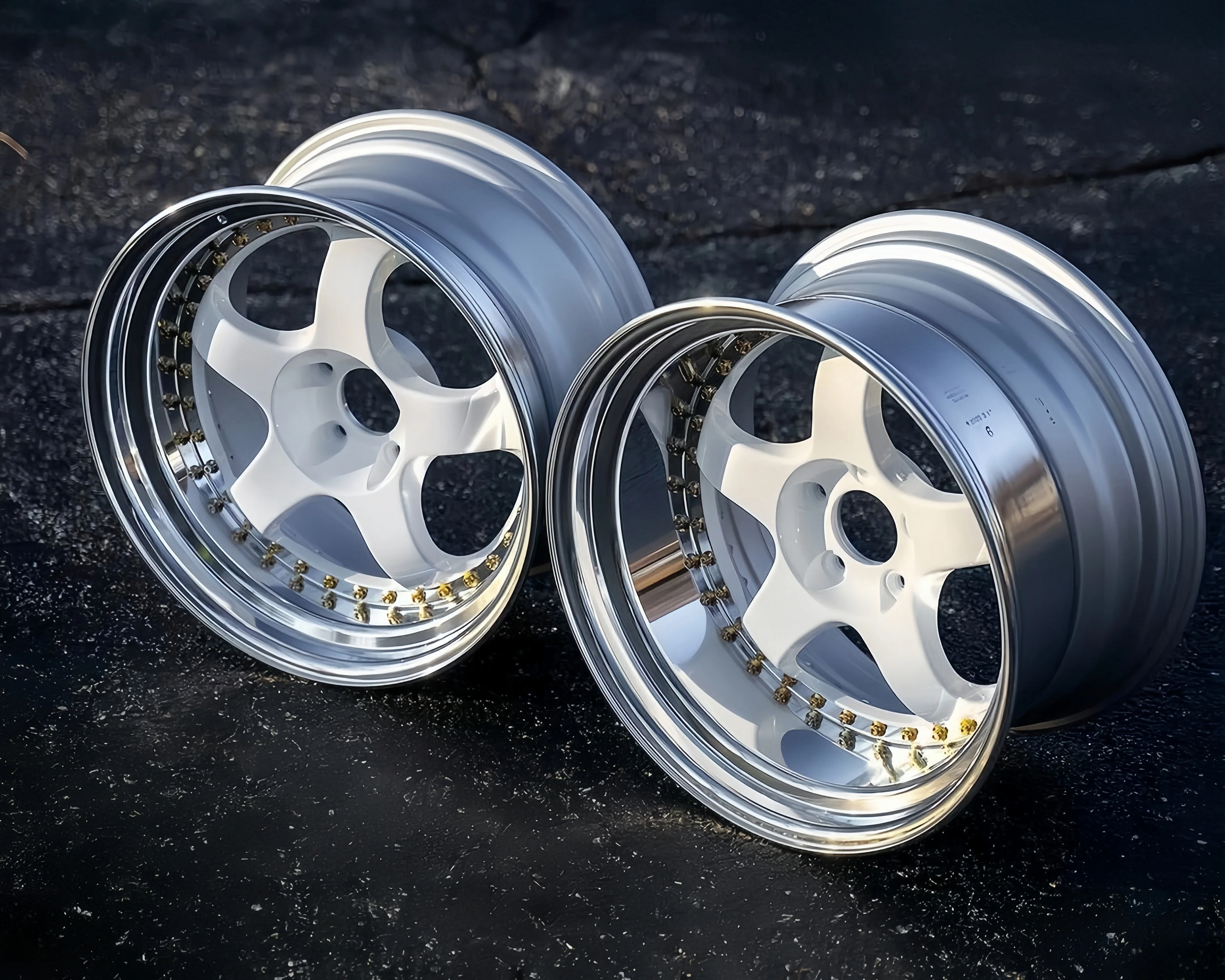 XINLAI New Custom Deep Dish Lip Forged Multi-rim 3-piece Wheel 5X112 20 22 Inch Aluminum Alloy Racing Car Wheels - Image 4
