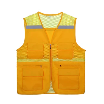 Reflective Vest Safety Workwear Work Safety Vest Reflective High Visibility Reflector Vest With Pockets
