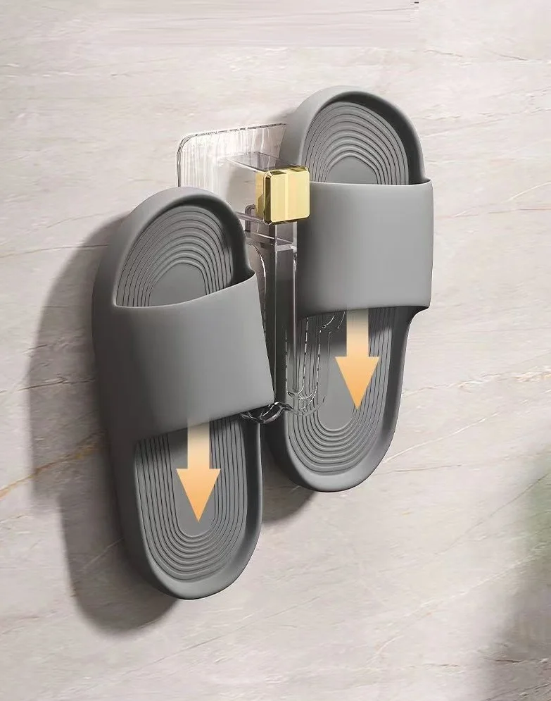 Wall Mounted Slipper Hook Household Slipper Storage Rack Self-adhesive Behind The Door Slipper Storage Hook supplier