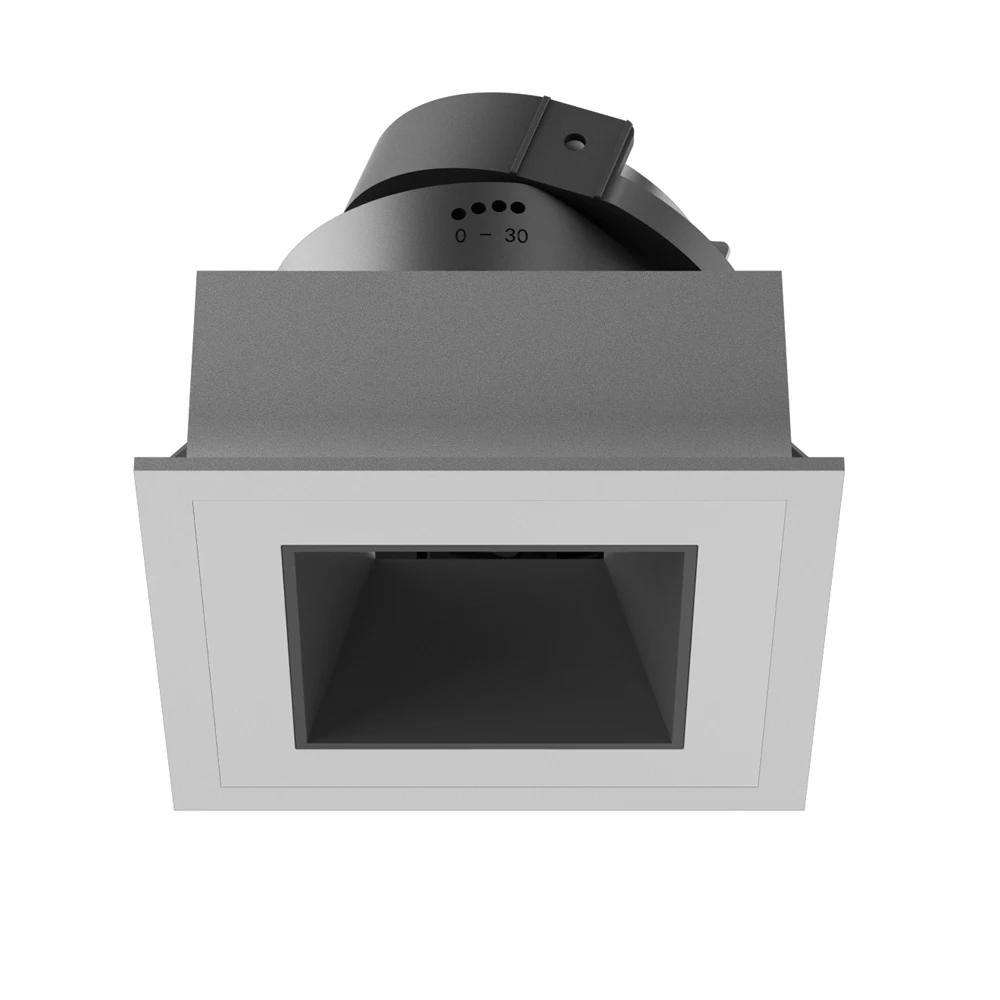 
Круглая и прямоугольная черная регулируемая точечная основа mr16 gu10, Безрамная утопленная рама точечного светильника 