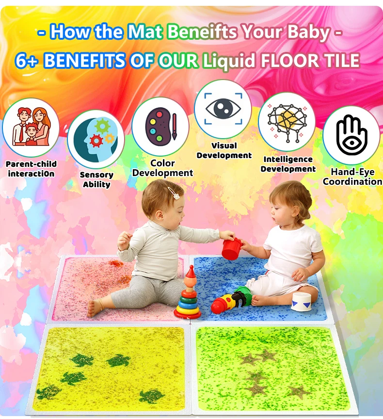 Unisex Sensory Liquid Floor Tiles and Toys Novelty Autism Sensory Equipment factory