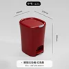 Medium-sized pedal trash can - Bordeaux Red