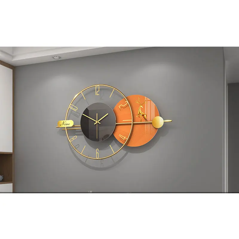 Многофункциональные настенные часы с регулируемым светом креативные металлические Стеклянные Настенные на заказ для домашнего декора
