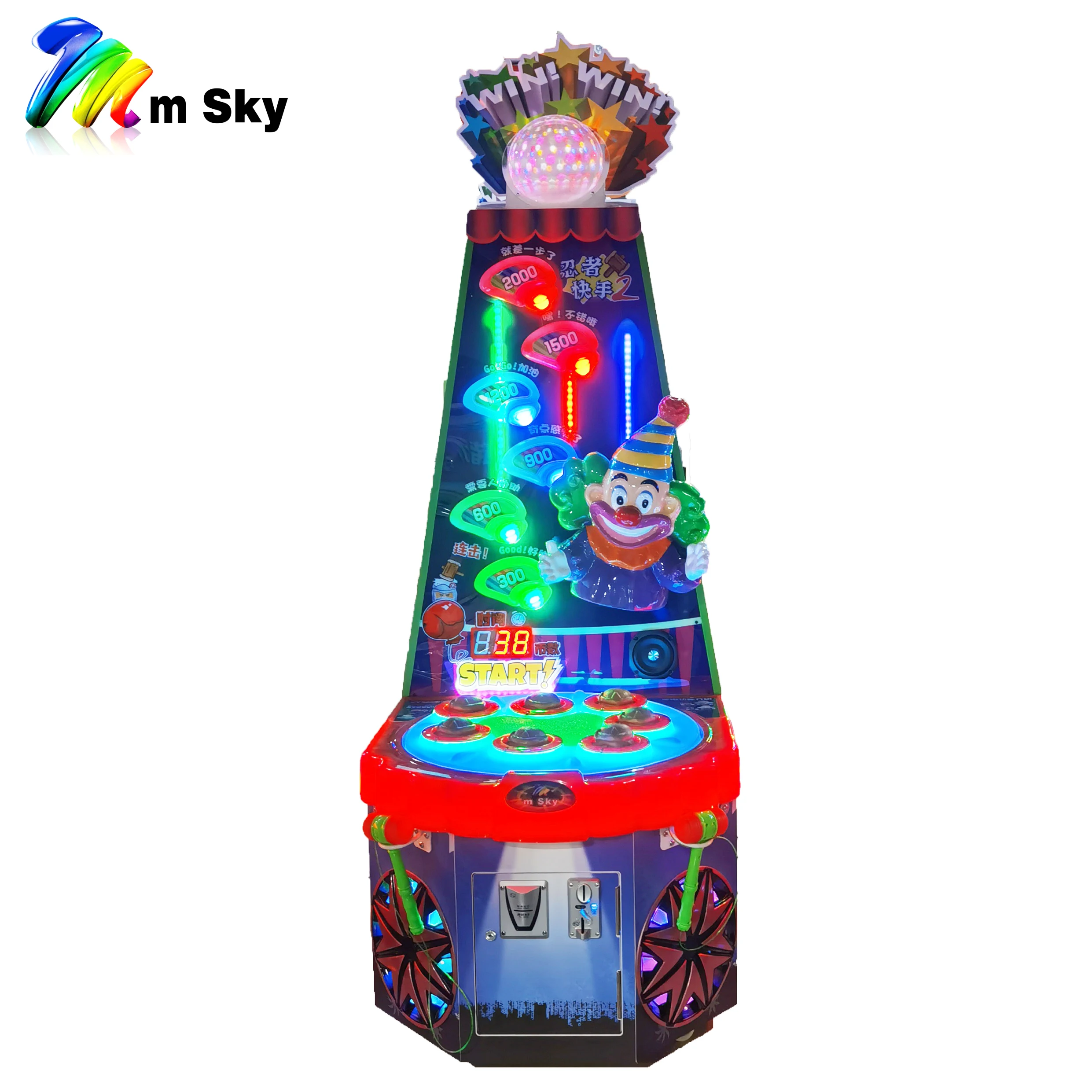 OEM Optional Interactive Redemption Whack a Mole Slot Coin Operated Indoor Amusement Arcade Kids Games Machine for Sale Hall