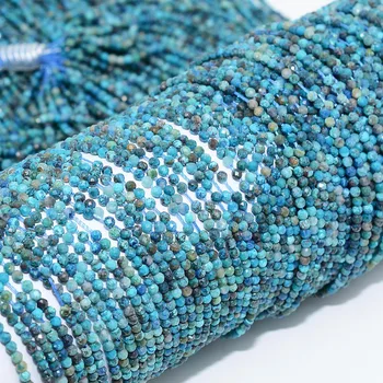 Natural Nice Quality Chrysocolla Faceted Round Beads 2.4mm