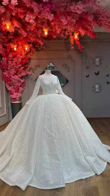 Lace Dress Long Sleeve Wrap Wedding Dress ASOS DESIGN Alexa Sequin