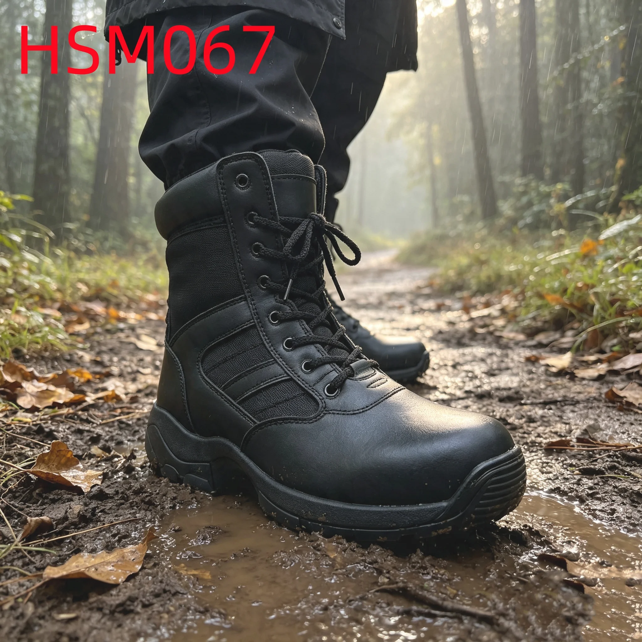 HY,Forest Survey Steel Toe Available Hua Singh Combat Boots Anti-shock Sole Hua Singh Patrol Boots in South America HSM067
