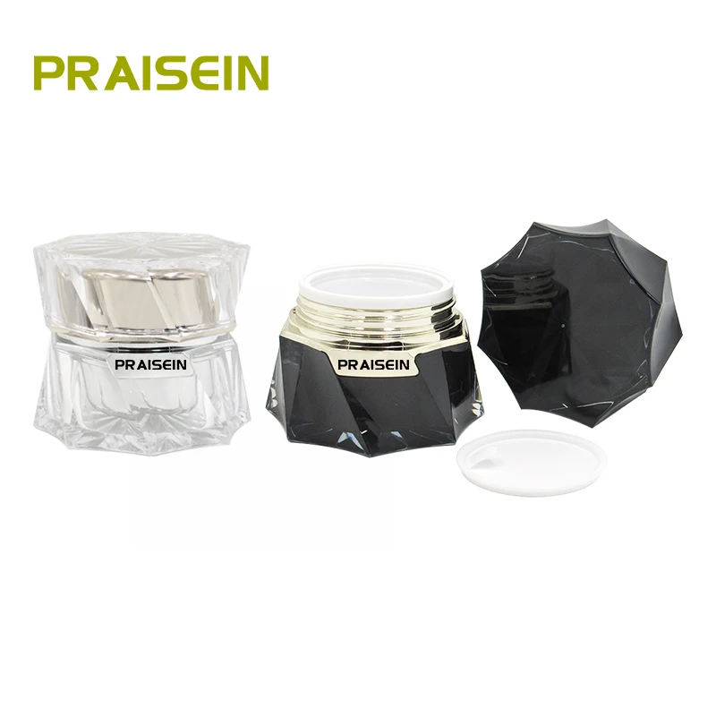 30g 50g Empty Double Layer Cosmetic Container Packaging Acrylic Luxury Cream Jar Custom Plastic Jars