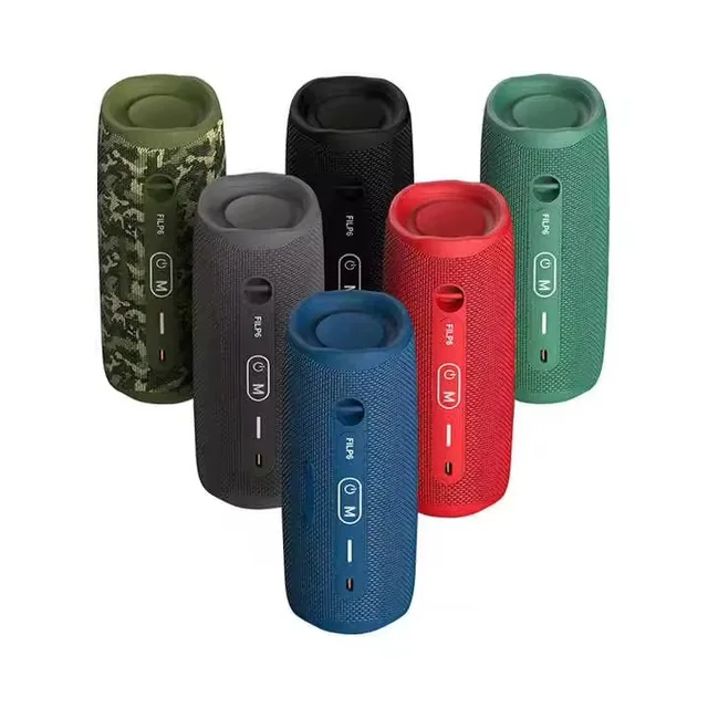 2024 New Portable Flip 6 Bluetooth Speaker Waterproof Wireless Outdoor Sports Speaker Battery Powered Made of Plastic