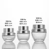 Pot en verre transparent crème argenté de 20 g