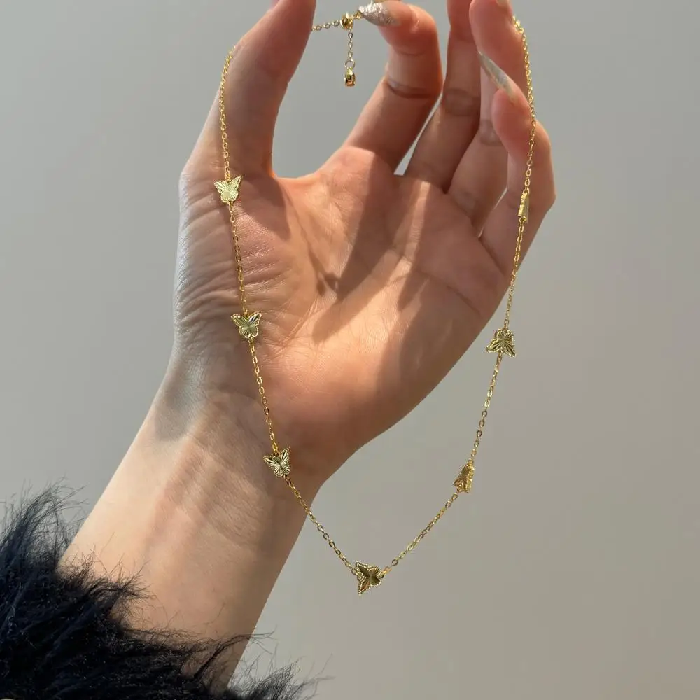 KAKODIY beautiful dancing butterfly dream necklace women's 925 sterling silver gold-plated jewelry detail 3