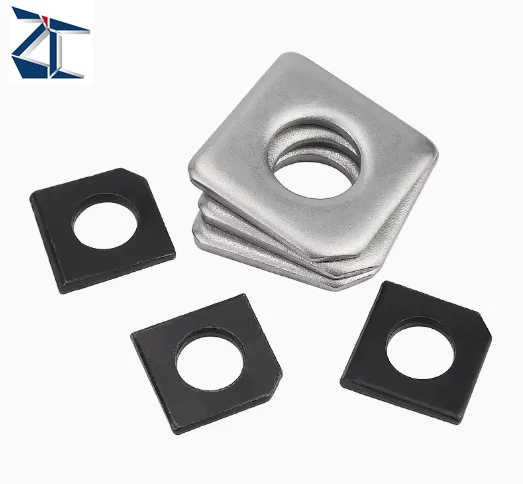 Professional Excellent Stainless Steel Square Taper Washers Square Hardened Beveled Washer For Slot Section