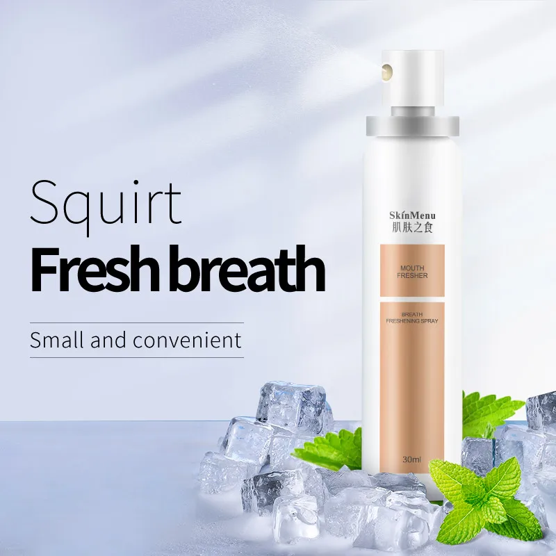 Спрей для рта с мятным ароматом для удаления орального запаха и дыхания, спрей для свежести