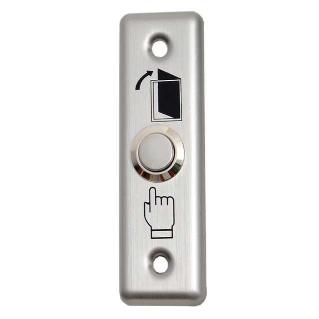 E01 Stainless Steel Door Access Exit Switch Push to Exit Button with LED Display
