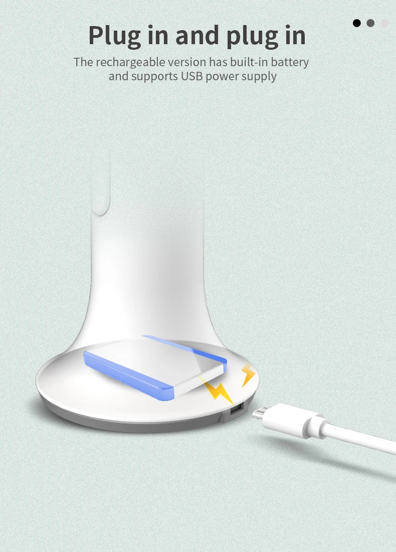 New Design Modern Children Reading LED Desk Lamp In Study USB Rechargeable Table Lamp