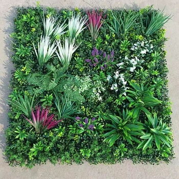 Favourite Decor Artificial Plant For Decoration Pink Tropical Leaf Paper Backdrop With Flower Synthetic Grass Wall