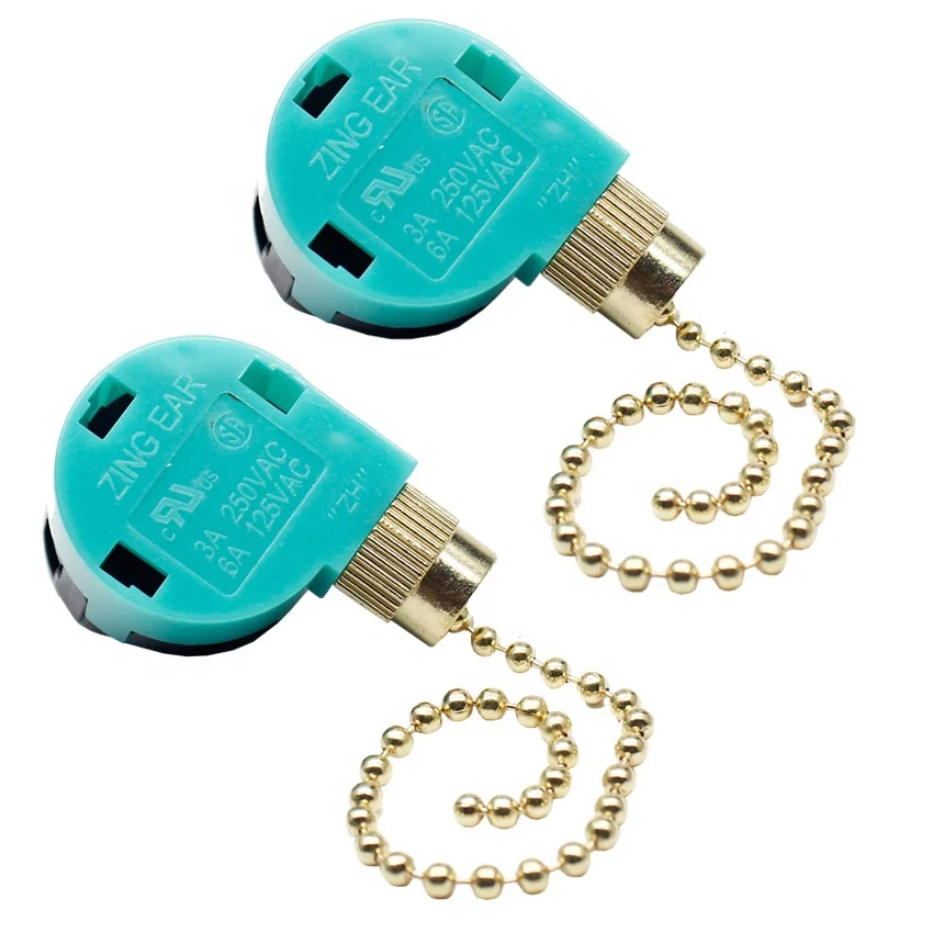 Ceiling Fan Switch 3 Speed 4 Wire Fan Pull Chain Switch Dimmer Switch for Led Lights