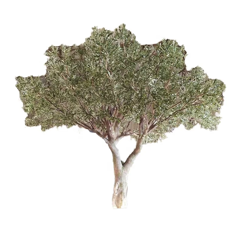 大きな5m高さ屋内人工オリーブの木屋外スペース装飾用グラスファイバー