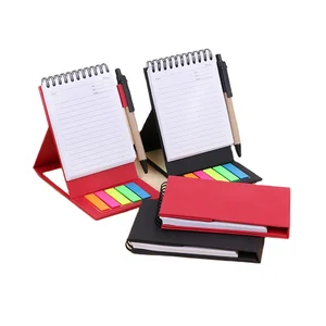 Wholesale Customizable Sticky Note Mass Production Cheap Promotional Goods Logo Printed Notepad with Pen for Memos and Notes
