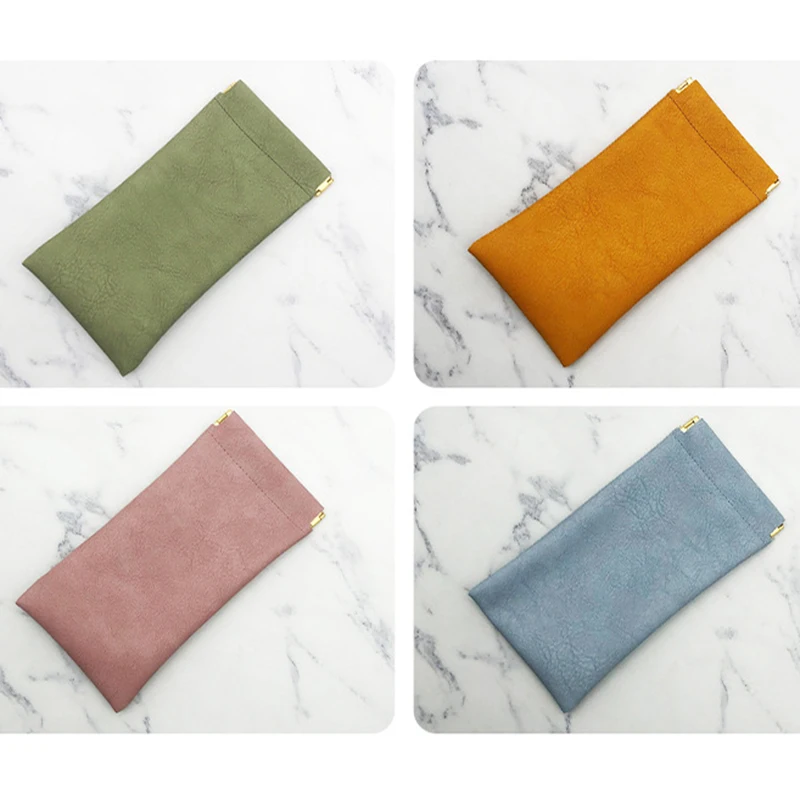 Портативный кожаный мягкий чехол для солнцезащитных очков с логотипом под заказ женщин и мужчин хранения