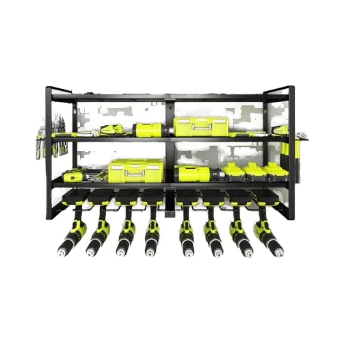 Power Tool Organizer Wall Mount Storage Rack, Heavy Duty Tool Box Organizer, Garage Storage Drill Holder