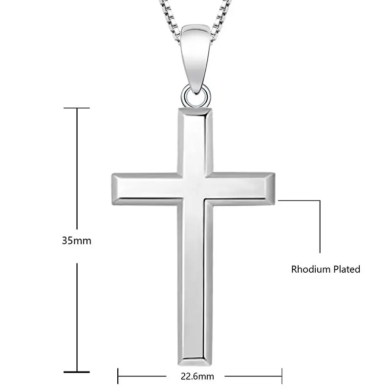 New Fashion Jewelry 925 Sterling Silver Cross Charm Pendant Fine ...