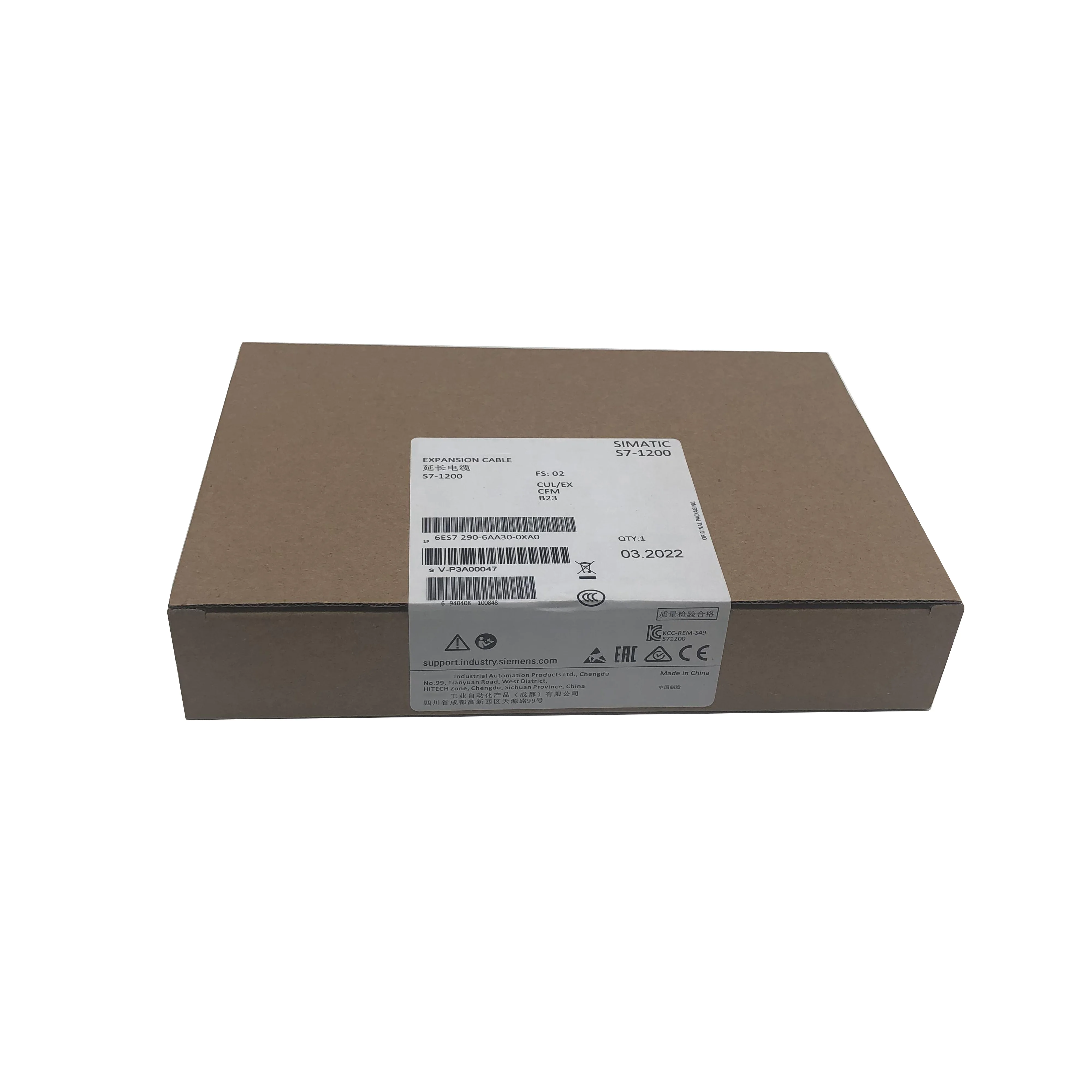 New Original 6ES7 290-6AA30-0XA0 6ES7290-6AA30-0XA0 expansion cable for Siemens SIMATIC S7‑200 series PLC. Extends distance between CPU and expansion modules, ensures stable signal transmission and flexible installation. 