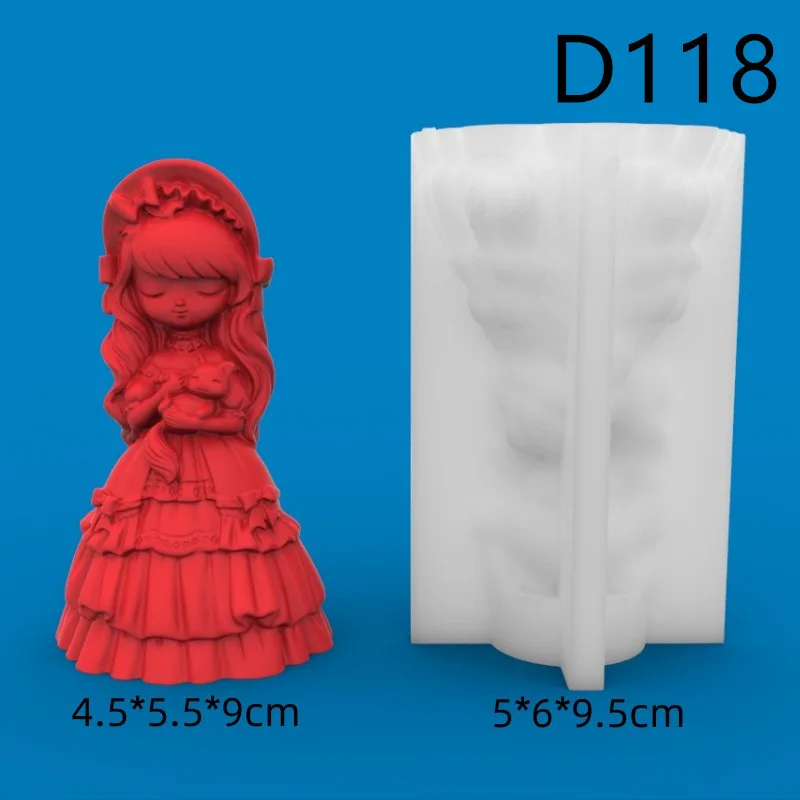  Unique Candle Molds  Body Resin Mold DIY Craft Molds - Girl  Silicone Mold, Girl Shape Portrait Candle Mold Cartoon Little Girls Doll  Mold Mkyoko