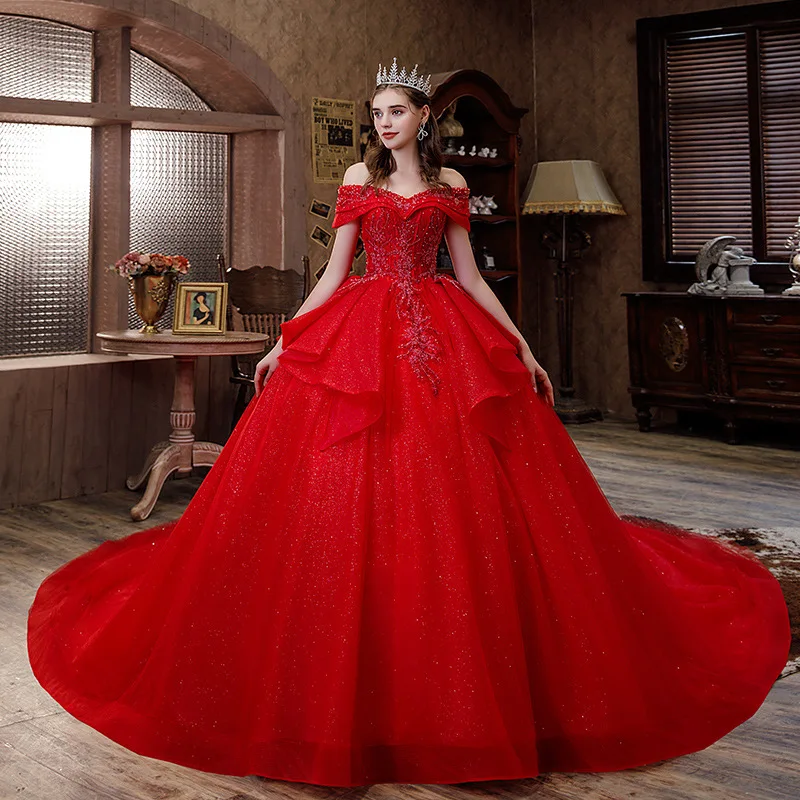 red plus size wedding dresses ITSAME Womens Plus Size Prom Dress, Lace Embroidery V Neck Sleeveless  Cocktail Wedding Dress Red 4XL