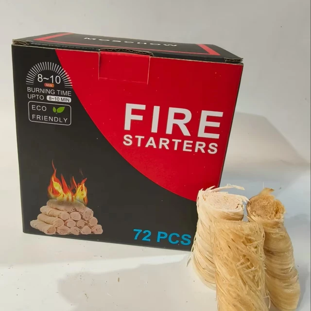 Good Quality Portable Waterproof Dustproof Survival Wooden Fire Starter for Charcoal Barbecue