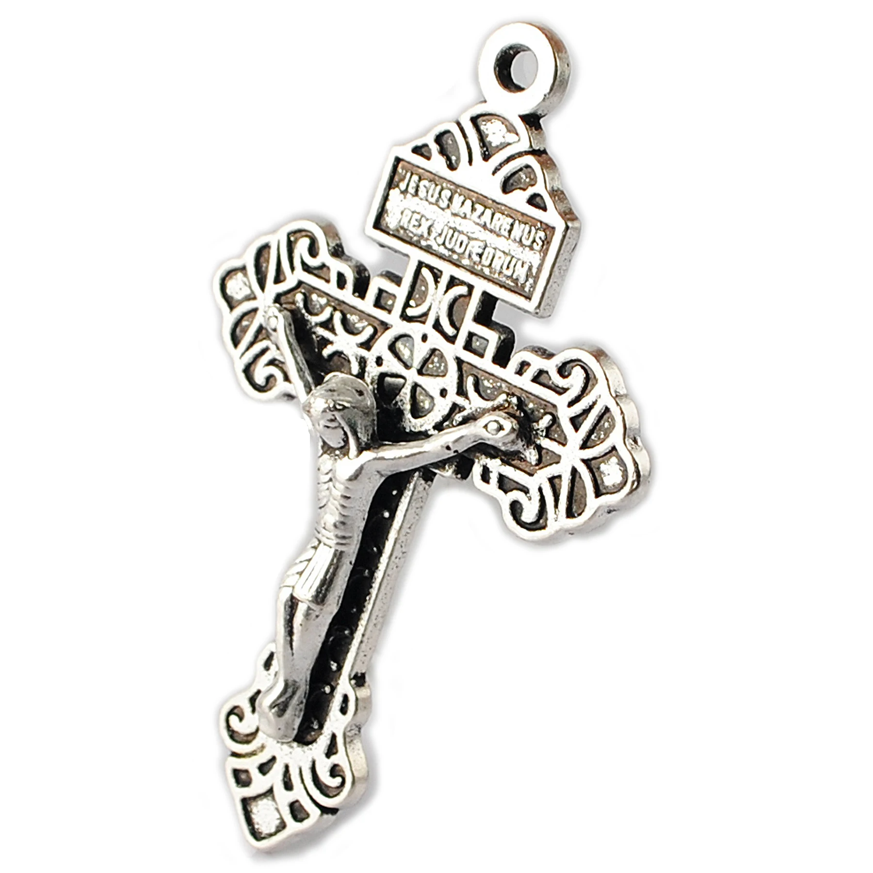 100 Antique Silver Jesus Stainless Steel Charms For Jewelry Making