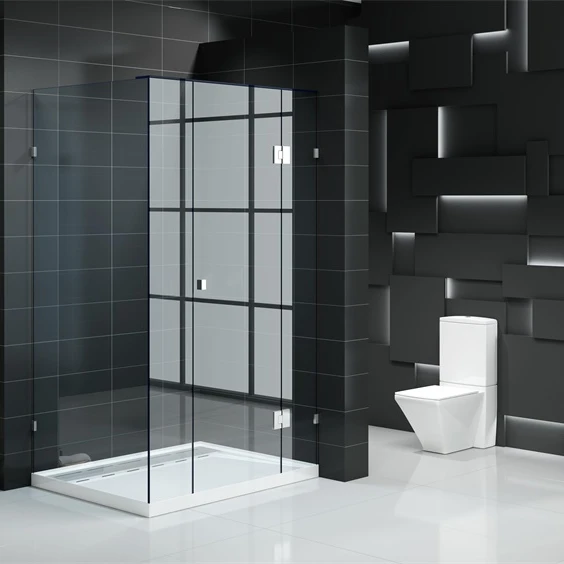 8mm 10mm Acid Etched High Quality Bathroom Wall Tempered Shower Glass