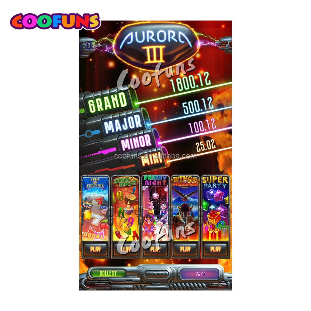 COOFUNS Multi Video Games Vertical Skill Game AURORA 1234 LINK