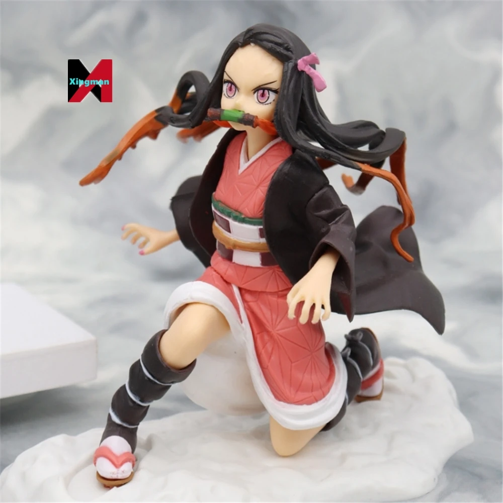Kamado NezukoアクションフィギュアDemoned Slayer 3Dアニメ