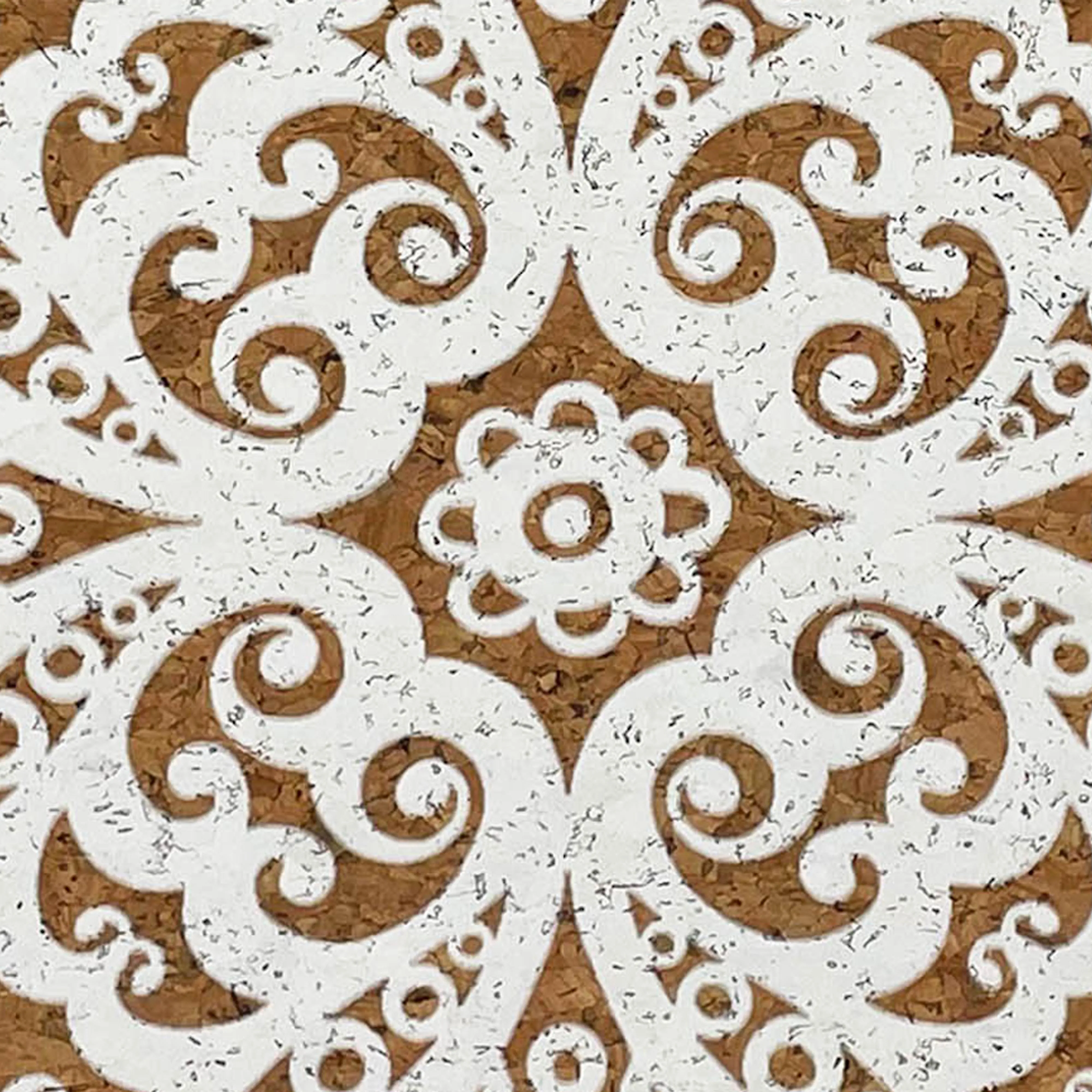 Cork Sheet Board Bulletin Board Borders 18*18 Inches Printed Cork  Wall Hanging Cork Board Decoration with White Floral